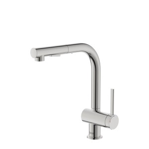 Ona mitigeur évier bec tube mobile douchette extractible pvd or brossé - ROCA A5A851FSM0 