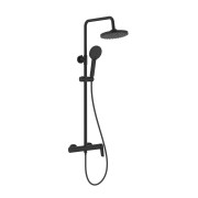 Colonne de douche télescopique Vega Round noir mat avec mitigeur - ROCA A5A976ENB0