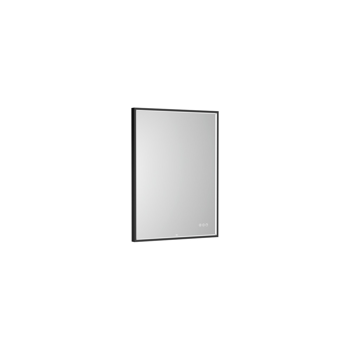 Mirai confort miroir avec cadre métallique noir et éclairage led 600x800 - ROCA A812452485 