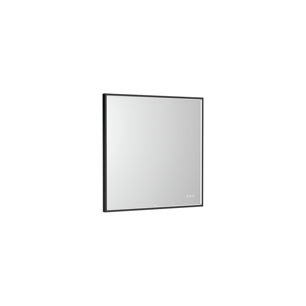 Mirai confort miroir avec cadre métallique noir et éclairage led 800x800 - ROCA A812453485 