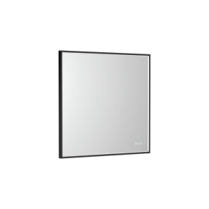 Mirai confort miroir avec cadre métallique noir et éclairage led 800x800 - ROCA A812453485 