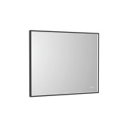 Mirai confort miroir avec cadre métallique noir et éclairage led 1000x800 - ROCA A812454485 