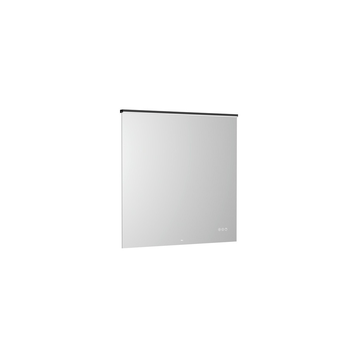 Mirai confort miroir avec cadre métallique noir et éclairage led 800x800 - ROCA A812456485 