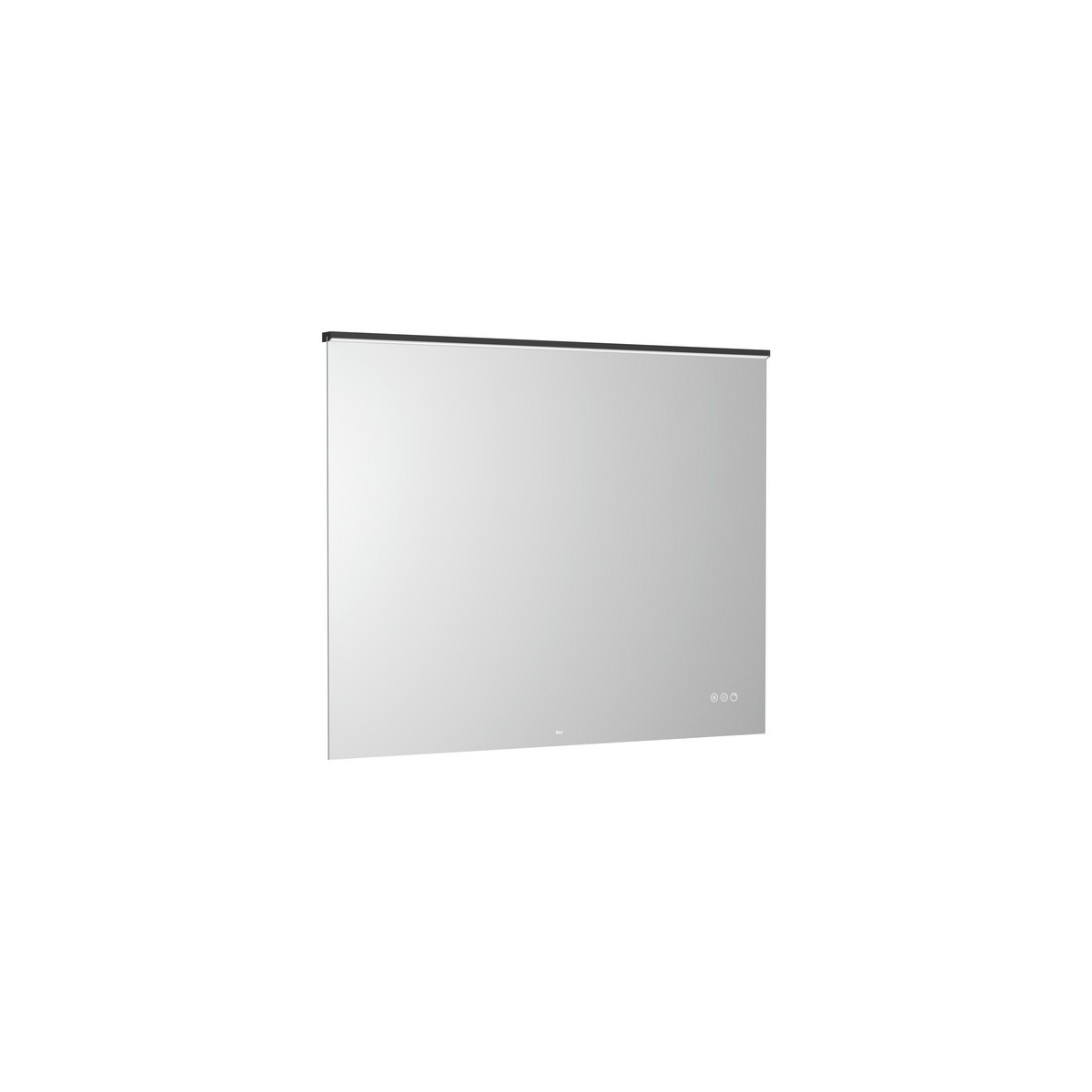 Mirai confort miroir avec cadre métallique noir et éclairage led 1000x800 - ROCA A812457485 