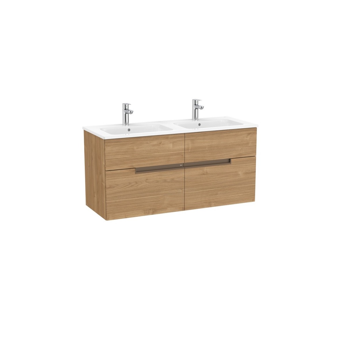 Victoria-n unik (meuble+lavabo) 4 tiroirs 1200 mm noyer - ROCA A852099517 