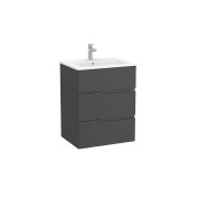 Victoria-n unik (meuble+lavabo) 3 tiroirs droite 600 mm onyx - ROCA A852100531 