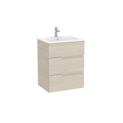 Victoria-n unik (meuble+lavabo) 3 tiroirs droite 600 mm frêne clair - ROCA A852100541 