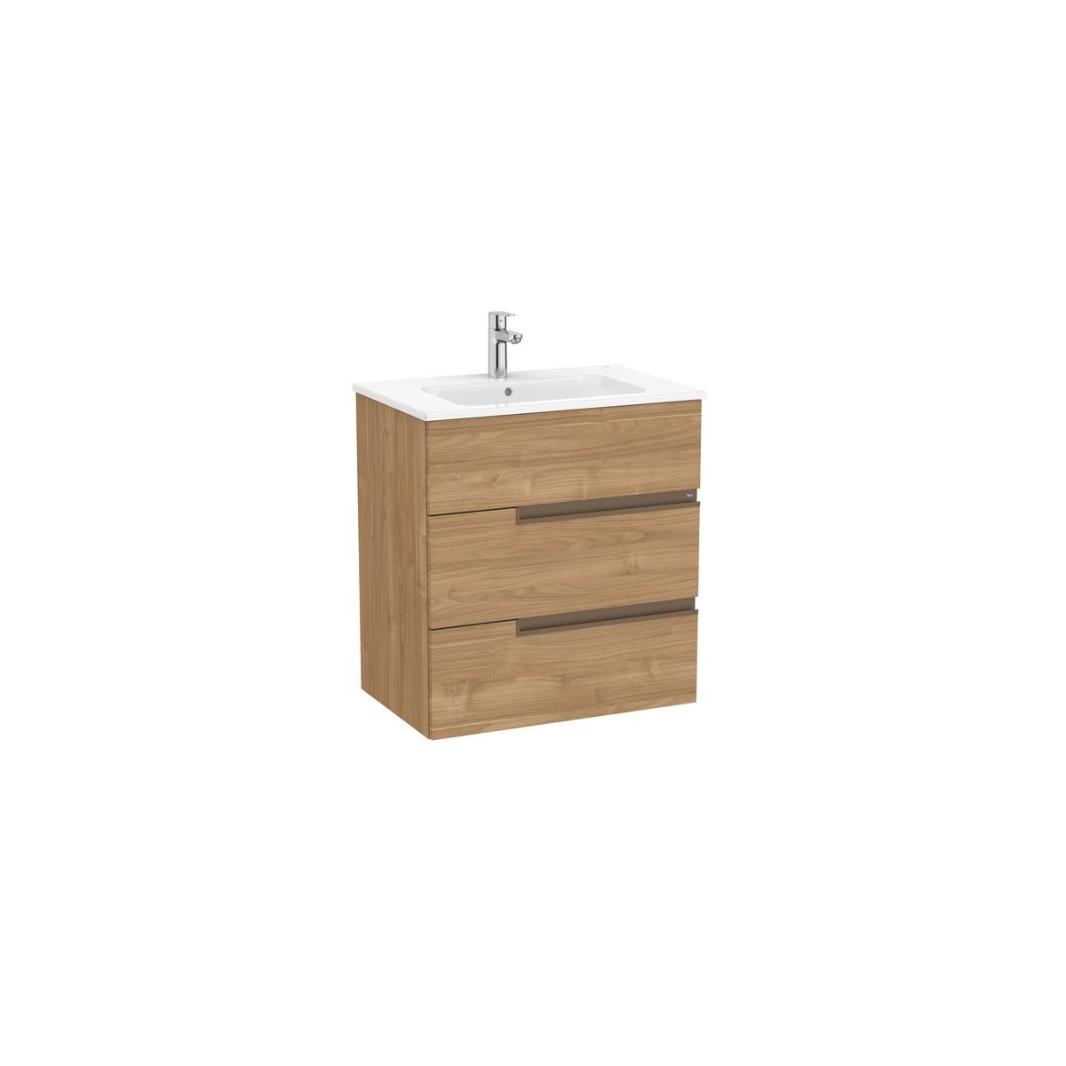 Victoria-n unik (meuble+lavabo) 3 tiroirs 700 mm noyer - ROCA A852101517 