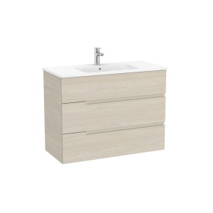 Victoria-n unik (meuble+lavabo) 3 tiroirs 1000 mm frêne clair - ROCA A852103541 