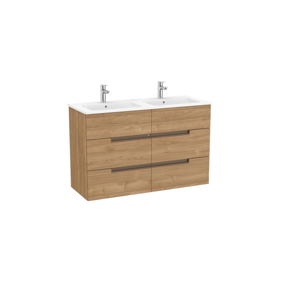 Victoria-n unik (meuble+lavabo) 6 tiroirs 1200 mm noyer - ROCA A852104517 