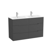Victoria-n unik (meuble+lavabo) 6 tiroirs 1200 mm onyx - ROCA A852104531 