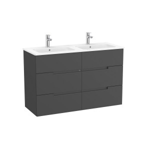 Victoria-n unik (meuble+lavabo) 6 tiroirs 1200 mm onyx - ROCA A852104531 