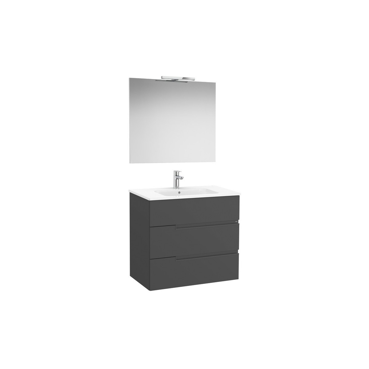 Victoria-n pack (meuble+lavabo+miroir+applique) 3 tiroirs 800 mm onyx - ROCA A852112531 