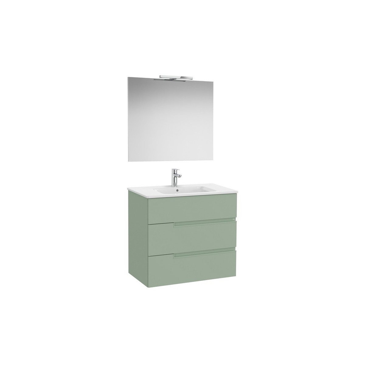 Victoria-n pack (meuble+lavabo+miroir+applique) 3 tiroirs 800 mm vert sauge - ROCA A852112564 