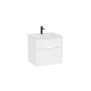 Optica unik 2 tiroirs et lavabo porcelaine 600 mm blanc mat - ROCA A852451509 