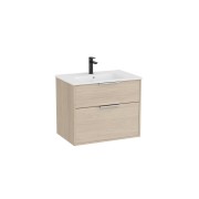 Optica unik 2 tiroirs et lavabo porcelaine 700 mm frêne clair - ROCA A852452541 