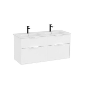 Optica unik 4 tiroirs et lavabo porcelaine 1200 mm blanc mat - ROCA A852455509 