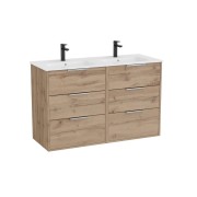 Optica unik 6 tiroirs et lavabo porcelaine 1200 mm noyer - ROCA A852458517 