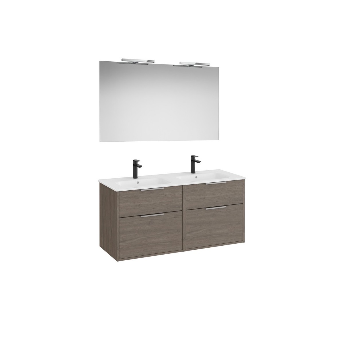 Optica pack 4 tiroirs 1200 mm chêne foncé - ROCA A852463537 