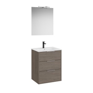 Optica pack 3 tiroirs 600 mm chêne foncé - ROCA A852464537 