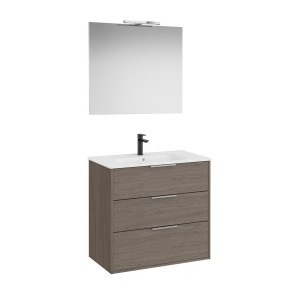 Optica pack 3 tiroirs 800 mm chêne foncé - ROCA A852465537 