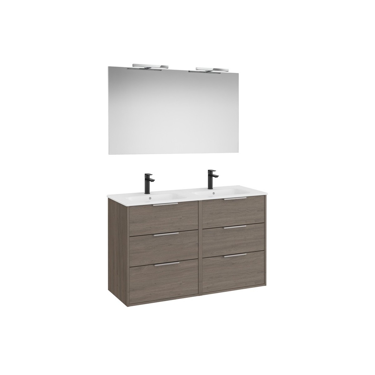 Optica pack 6 tiroirs 1200 mm chêne foncé - ROCA A852466537 