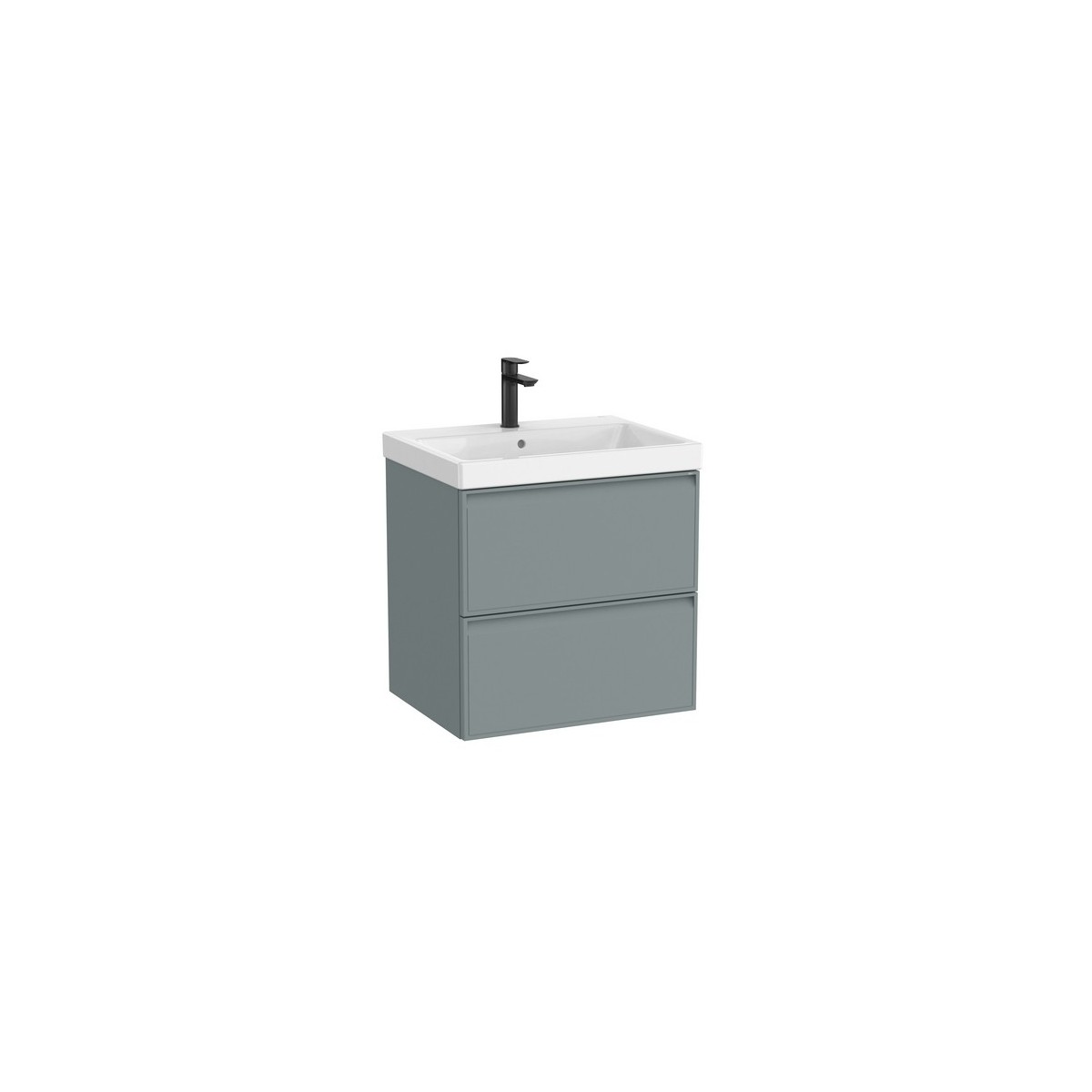 Linea unik (meuble+lavabo) 2 tiroirs 60 cm bleu polaire - ROCA A852488596 