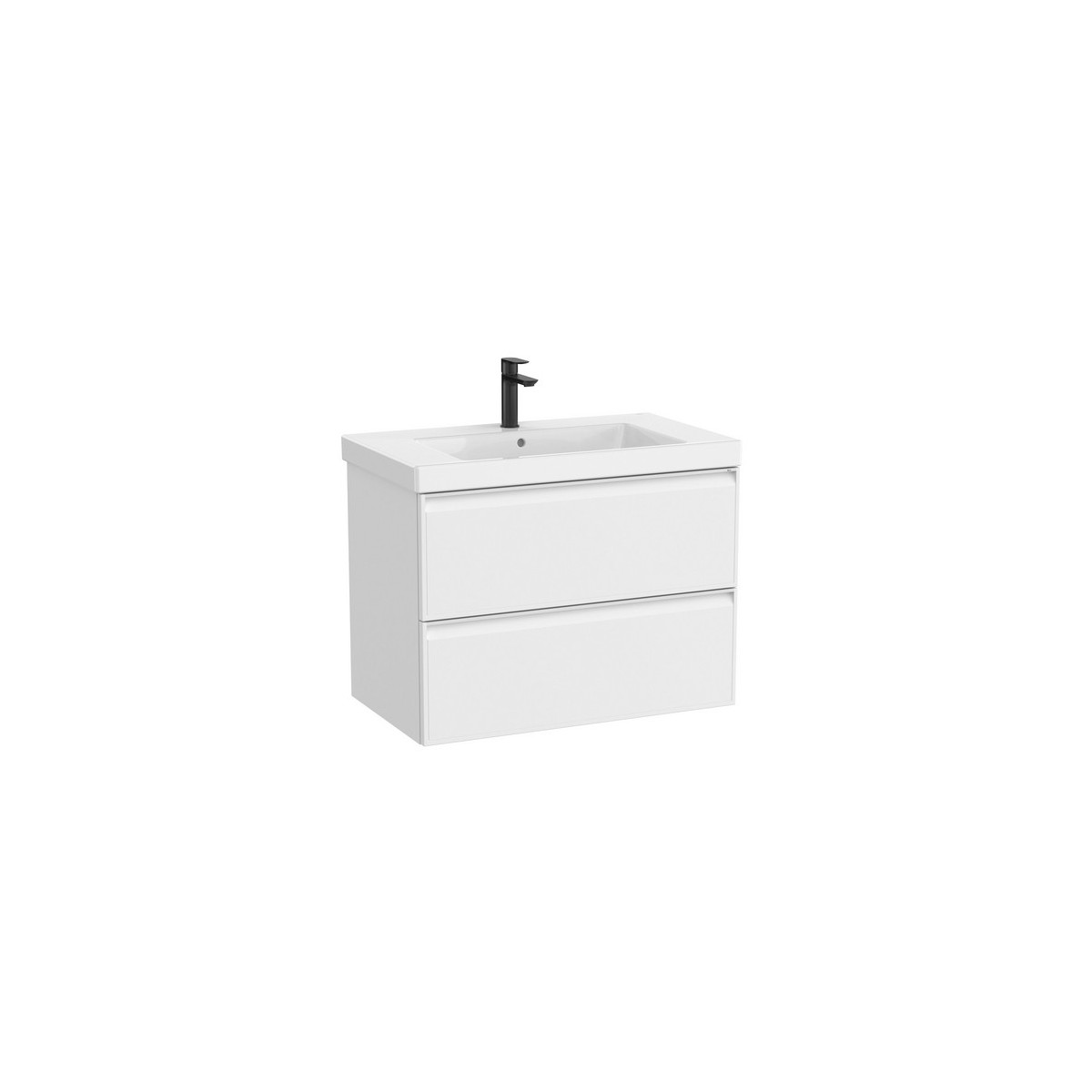 Linea unik (meuble+lavabo) 2 tiroirs 80 cm blanc mat - ROCA A852489509 