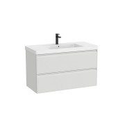 Linea unik (meuble+lavabo centré) 2 tiroirs 1000 cm gris pierre mat - ROCA A852491514 