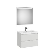 Linea pack (meuble+lavabo+miroir eidos) 2 tiroirs 80 cm gris pierre mat - ROCA A852495514 