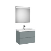Linea pack (meuble+lavabo+miroir eidos) 2 tiroirs 80 cm bleu polaire - ROCA A852495596 