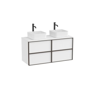 Inspira meuble 4 tiroirs pour vasques à poser 1200 mm blanc mat - ROCA A852522509 