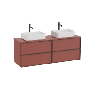 Inspira meuble 4 tiroirs pour vasques à poser 1600 mm terracotta mat - ROCA A852523552 