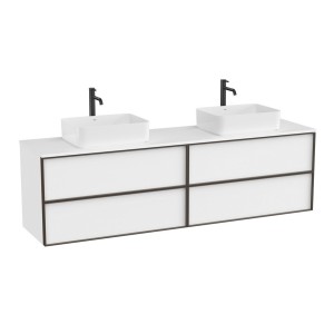 Inspira meuble 4 tiroirs pour vasques à poser 2000 mm blanc mat - ROCA A852524509 