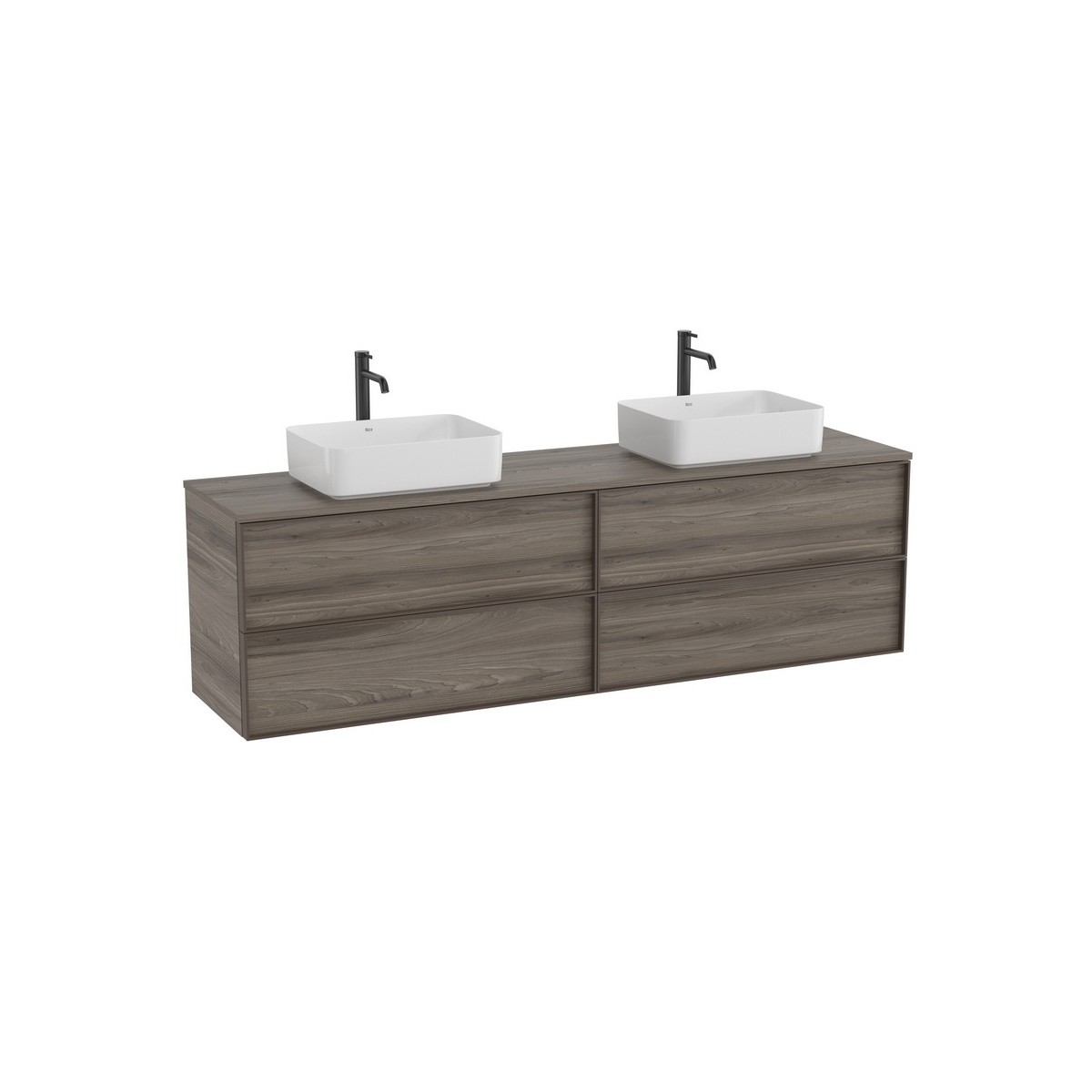 Inspira meuble 4 tiroirs pour vasques à poser 2000 mm magnolia texturé - ROCA A852524556 