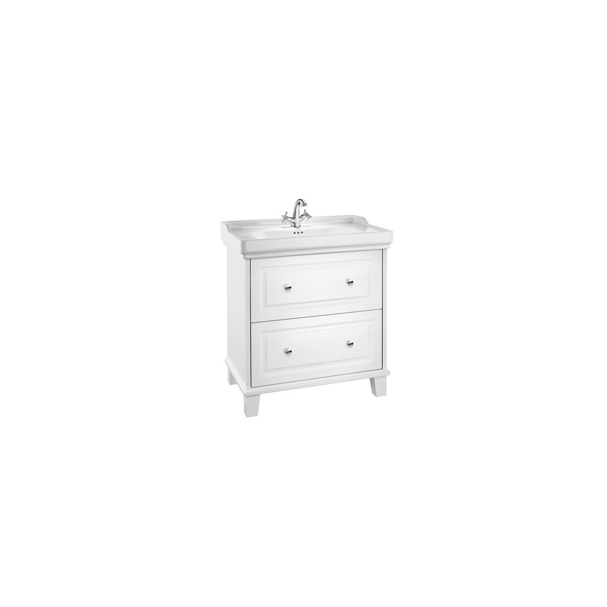 Carmen unik meuble 2 tiroirs + lavabo 1 trou 800mm blanc mat - ROCA A852533509 