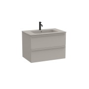 Volia unik meuble 2 tiroirs gris mat et lavabo en céramique gris mat 800 mm - ROCA A852540510 