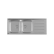 Victoria 120ed évier inox 2 cuves 1 égouttoir à droite 1200x490x155 mm - ROCA A873121A01 