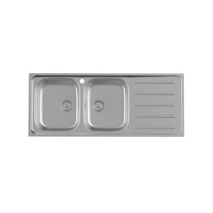 Victoria 120ed évier inox 2 cuves 1 égouttoir à droite 1200x490x155 mm - ROCA A873121A01 