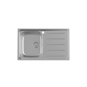 Victoria 80ed évier inox 1 cuve 1 égouttoir à droite 800x490x155 mm - ROCA A873801A01 