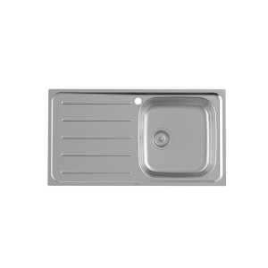 Victoria 80ei évier inox 1 cuve 1 égouttoir à gauche 800x490x155 mm - ROCA A874801A01 