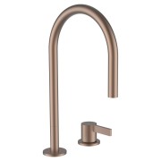 Kartell mit lav 2 trous bec orientable 166 mm ss vidage pvd or rosé brossé - LAUFEN H3113321682201 