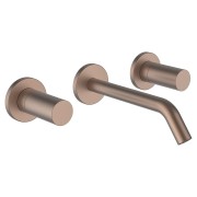 Kartell mitigeur de lavabo 2 poignées encastré bec 175 mm pvd or rosé brossé - LAUFEN H3123361681201 