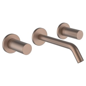 Kartell mitigeur de lavabo 2 poignées encastré bec 175 mm pvd or rosé brossé - LAUFEN H3123361681201 