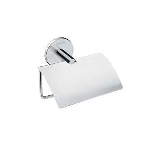 Cana porte-papier rouleau avec couvercle à coller chromé chromé 125x54x120 mm - LAUFEN H3841320040011 