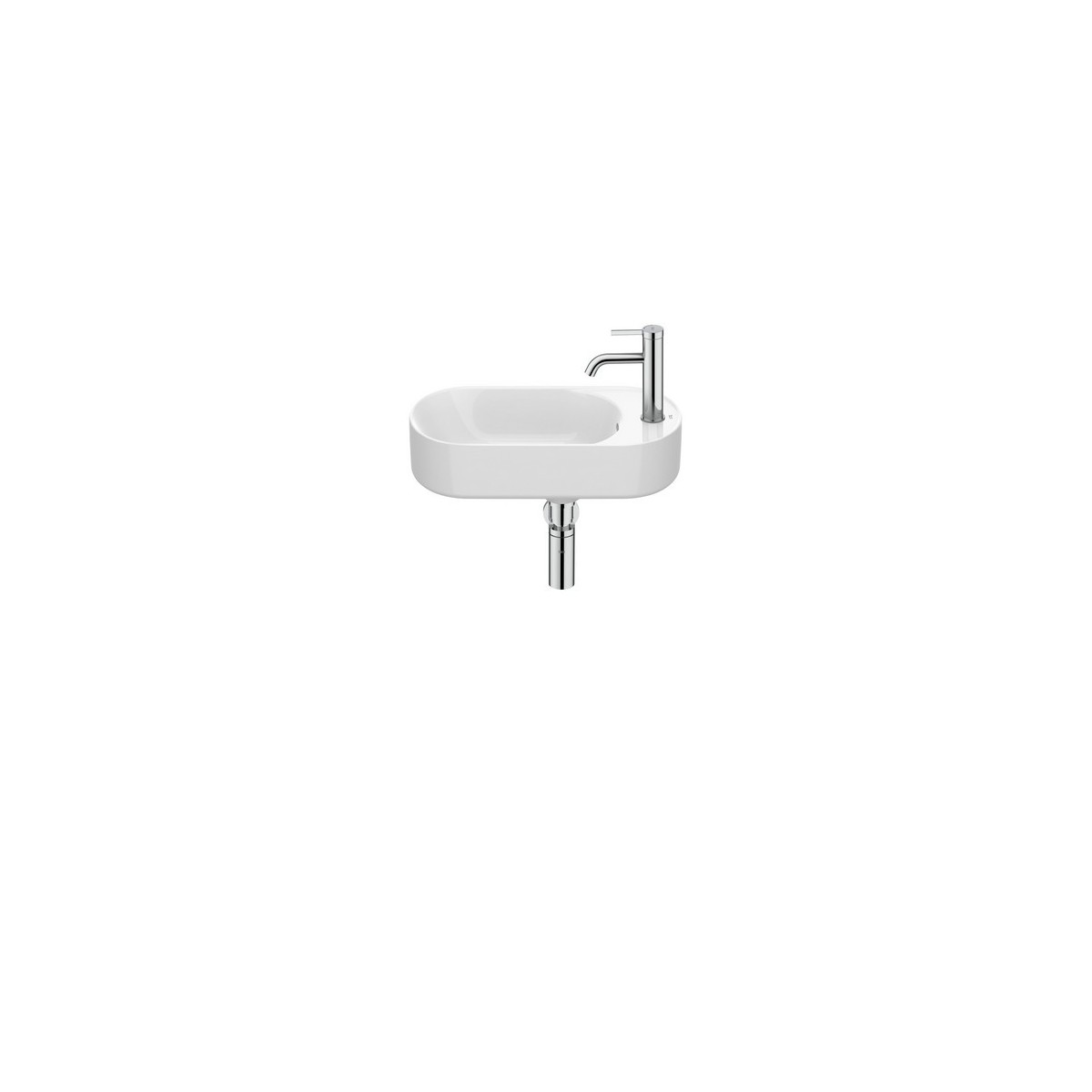Meridian lave-mains mural en fineceramic® blanc brillant 500x275 mm - ROCA A327740000 
