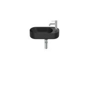 Meridian lave-mains mural en fineceramic® noir mat 500x275 mm - ROCA A327740080 