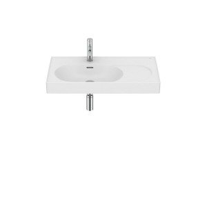 Meridian lavabo mural asymétrique gauche en fineceramic® blanc mat 800x460mm - ROCA A327743620 