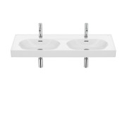 Meridian lavabo double mural en fineceramic® blanc brillant 1200x460mm - ROCA A327747000 