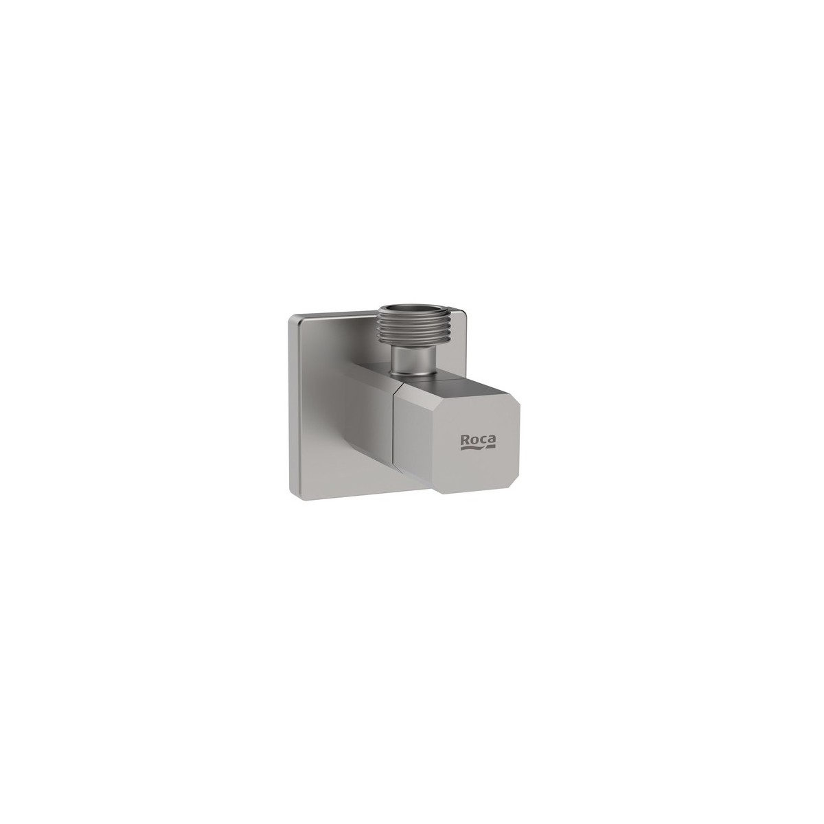 Robinet d’arrêt équerre square tête céramique 1/2” pvd acier inoxydable - ROCA A5251679SM 